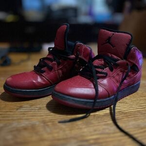 Jordan Kids Red and Black Sneakers